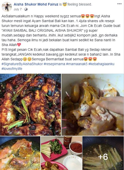 Dulu Viral Resepi Ayam Sambal Bali. Kini Viral Lagi Dengan 